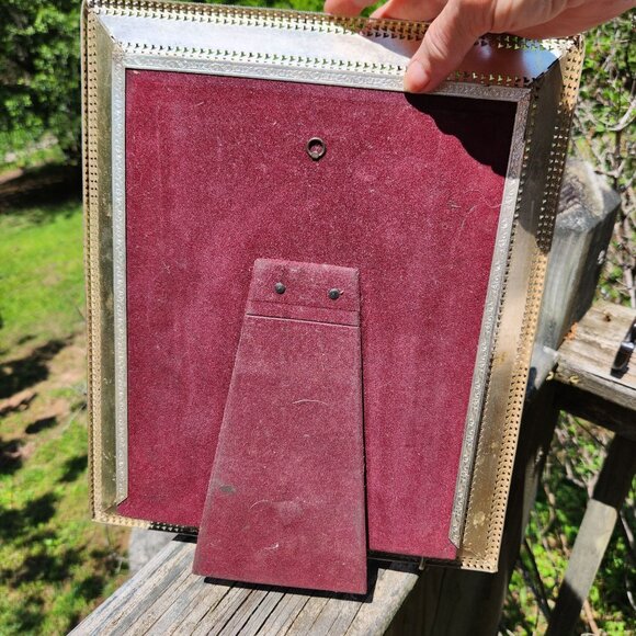 Vintage Ornate silver plate Picture Frame With Intricate Scrollwork Design 8" X - Picture 6 of 6